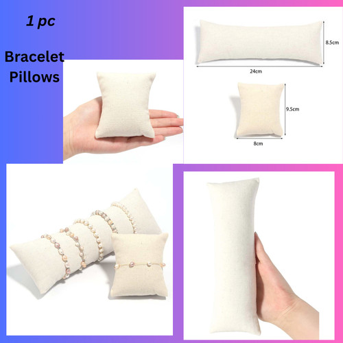 Burlap bracelet pillows - burlap,